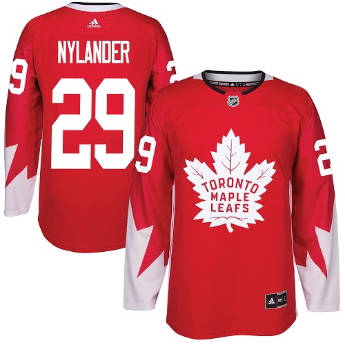 Adidas Maple Leafs #29 William Nylander Red Team Canada Authentic Stitched NHL Jersey - Click Image to Close